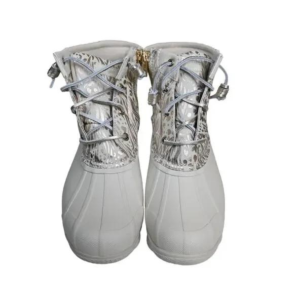Sperry Womens 7 Medium Syren Gulf Duck Boot in Ivory NEW - Picture 3 of 11